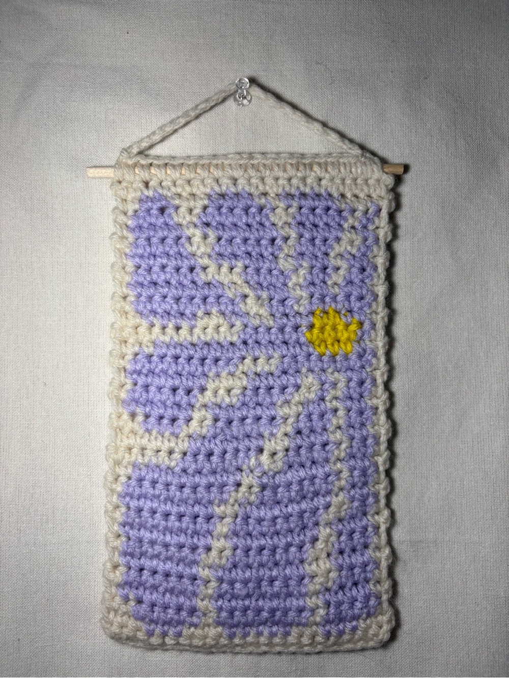 Handmade Crochet Floral Wall Hanging